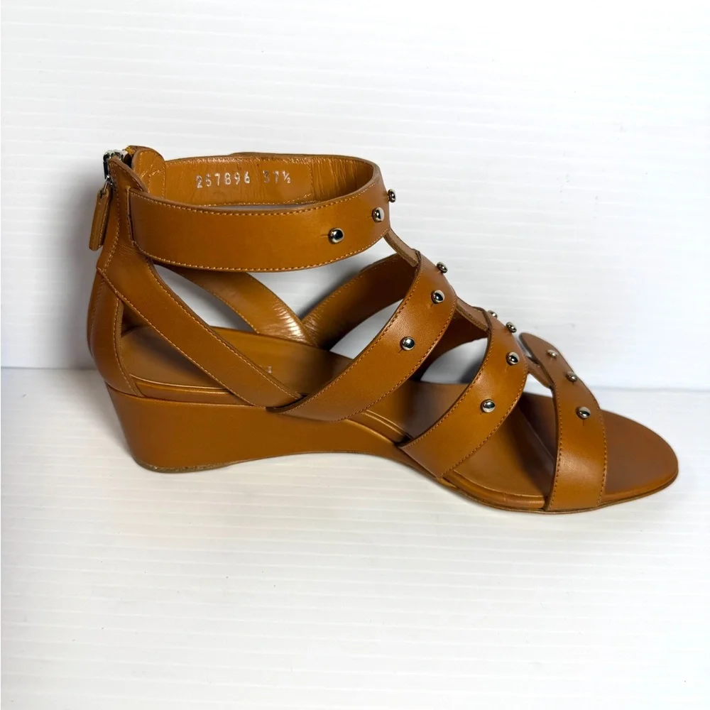 Gucci Gladiator Brown Leather Sandal Shows Size EU 37.5 or 7.5 NWT - Picture 5 of 16